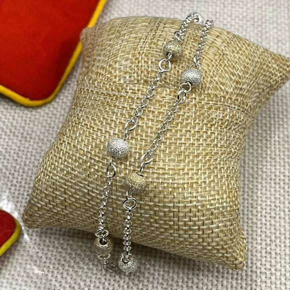 Vintage Milor Italy .925 Sterling Silver & Gold-Plated Stardust Bead Necklace - Picture 11 of 17